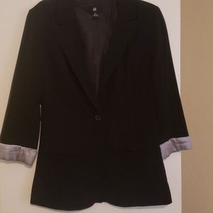 Black suit jacket top